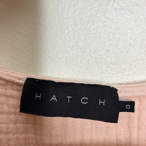 HATCH Amelia Midi Dress in Light Pink Cotton Gauze Sz XS/S {MM50} - Picture 5 of 7